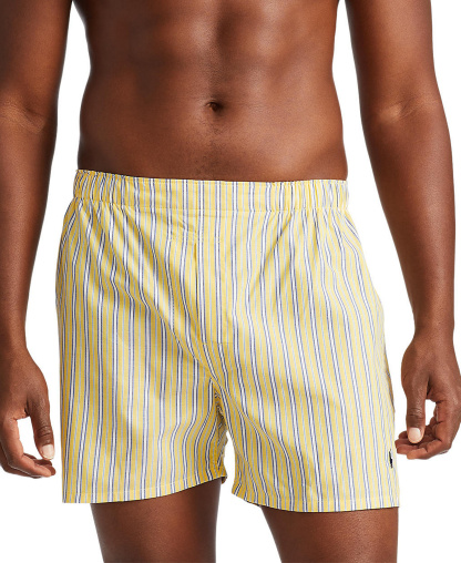 Polo Ralph Lauren Men's 3-Pack Classic Woven Cotton Boxers - Rustic Navy / Summer Stripe / Sag Harbor