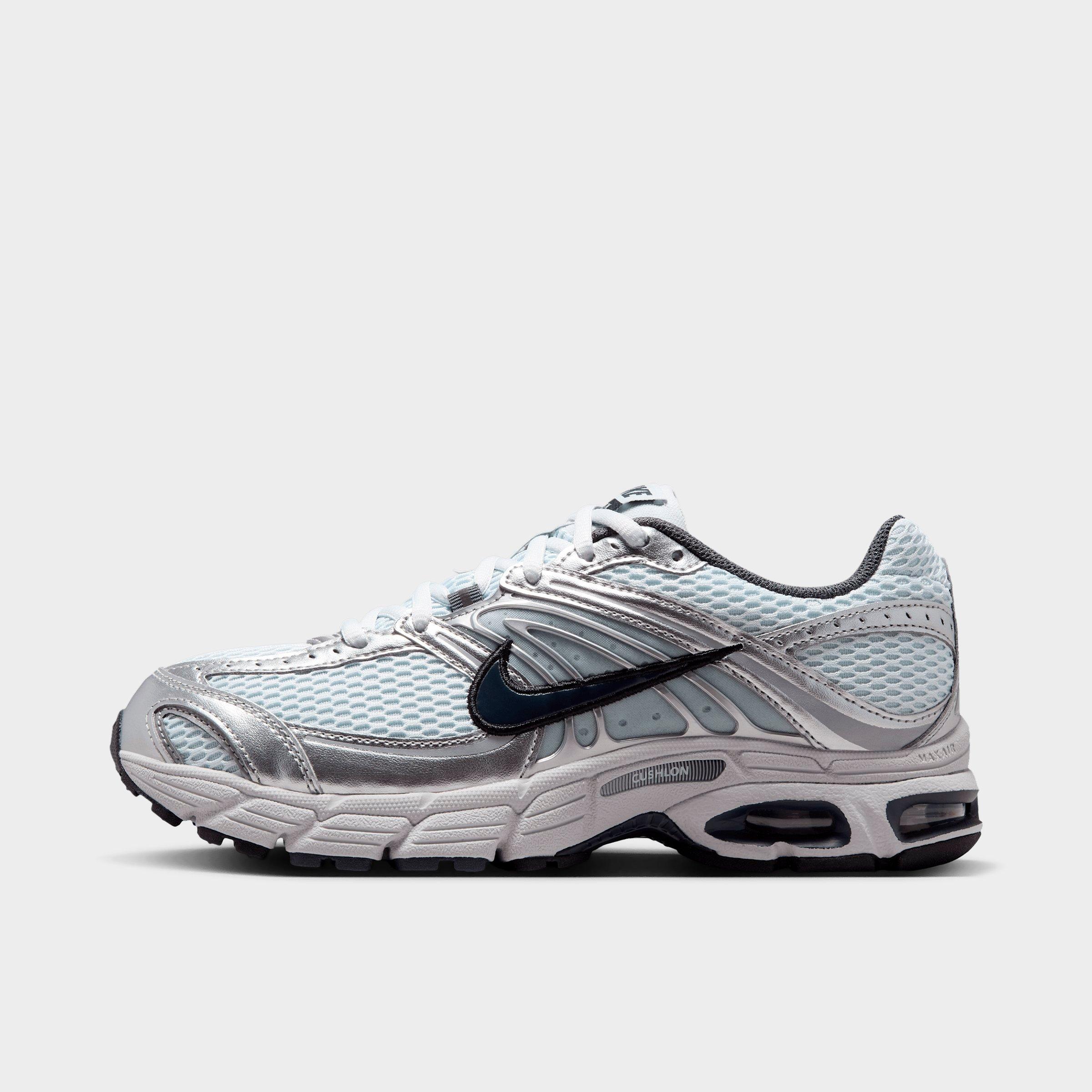 Women's Nithtke Air Max Moto 2K Casual Shoes - Part 1 - Pure Platinum/Metallic Silver/Black/Gridiron - Left shoe facing left. Outside of the shoe.