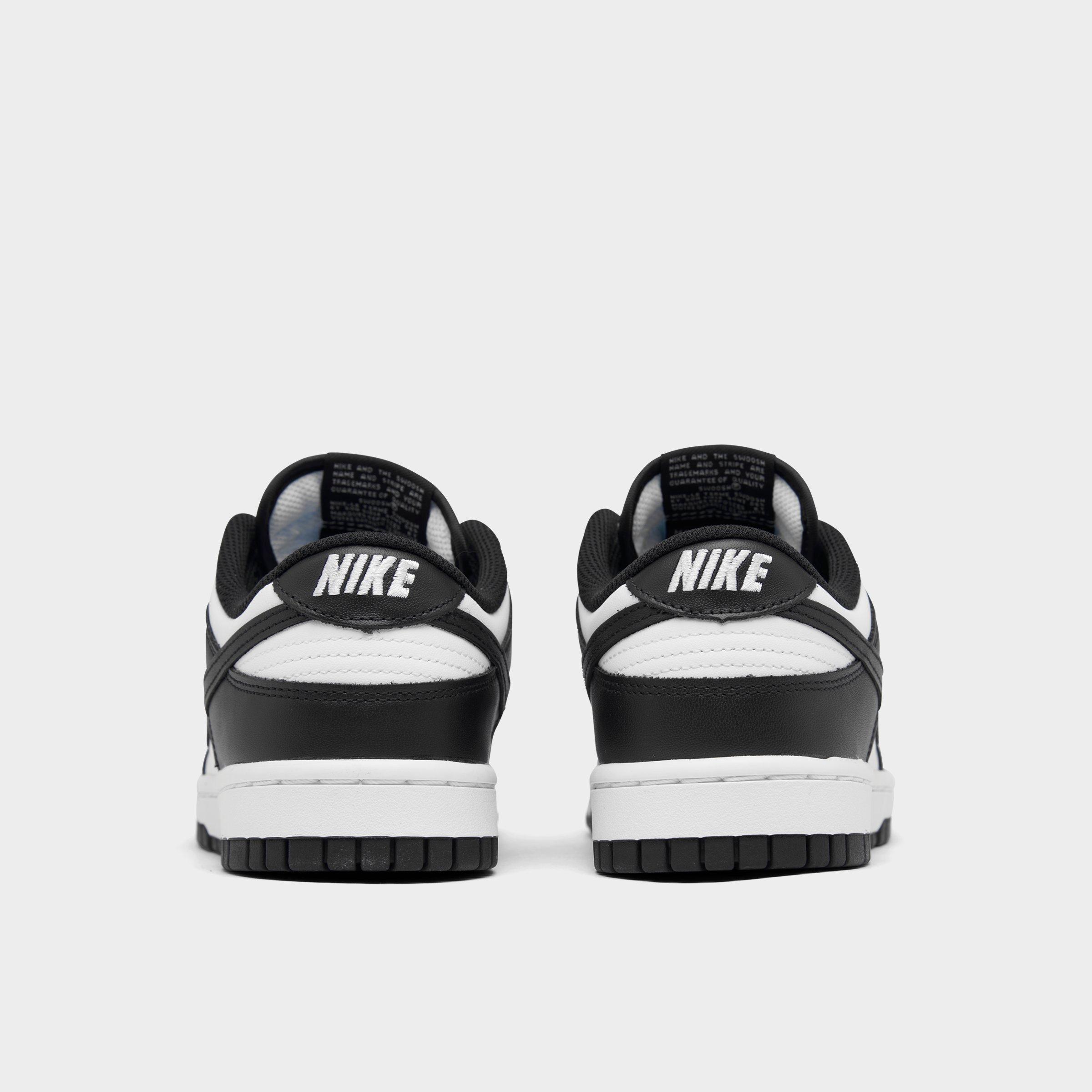Women's Nithtke Dunk Low Retro Casual Shoes - White/Black/White - Back view