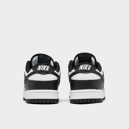 Women's Nithtke Dunk Low Retro Casual Shoes - White/Black/White - Back view