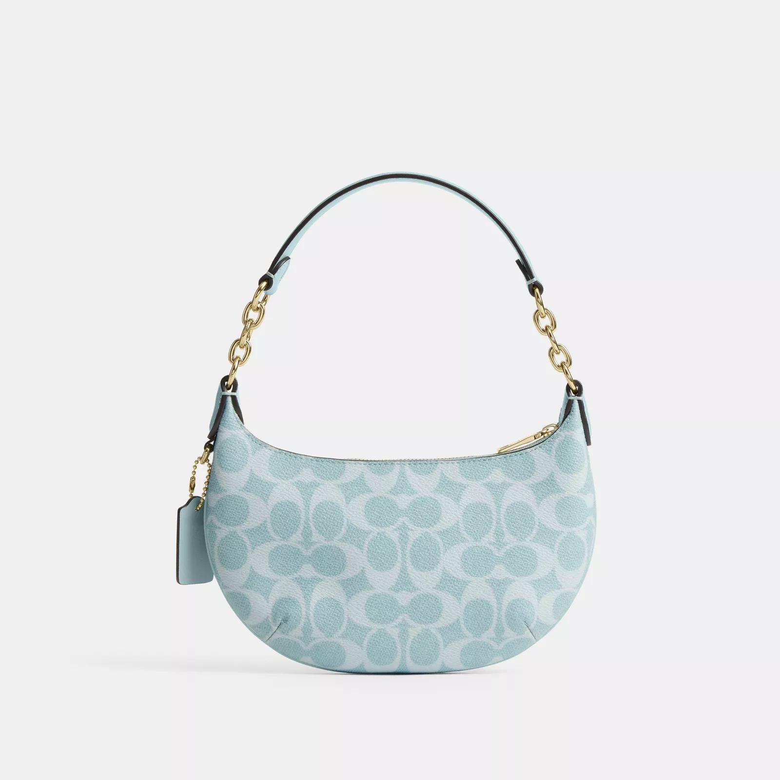 Mini Payton Bag In Signature Canvas - Gold/Light Blue - view 6