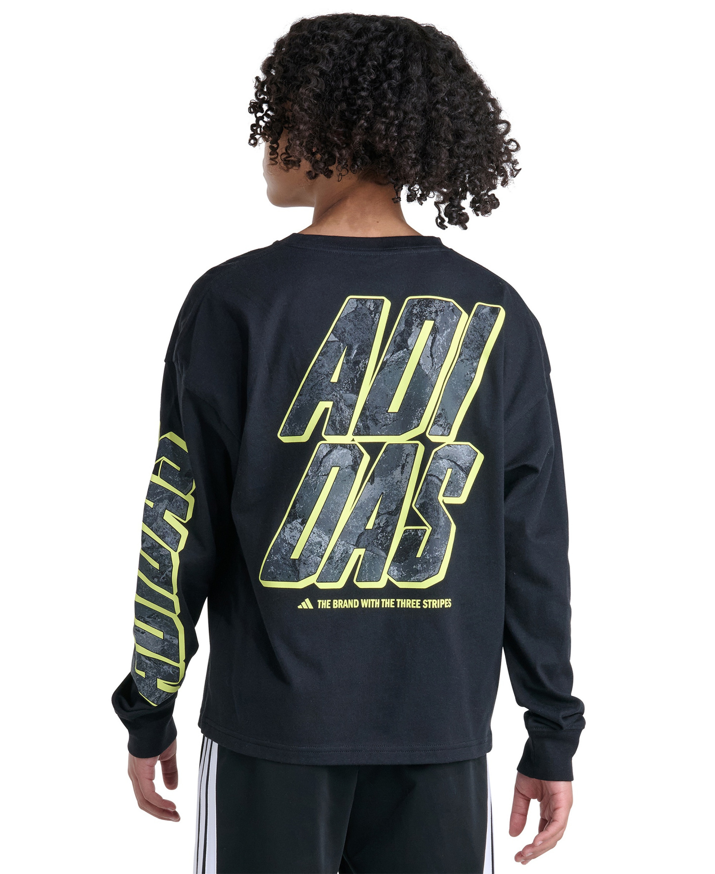 adidas Boys' 8-20 Long-Sleeve T-Shirt - Black