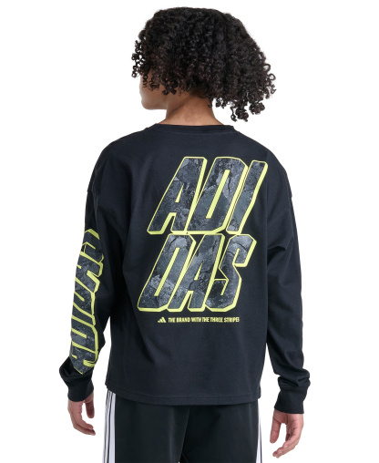 adidas Boys' 8-20 Long-Sleeve T-Shirt - Black