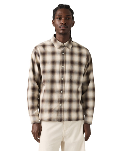 Levi's Men's Duboce Boxy Regular-Fit Overshirt - Beige/Khaki