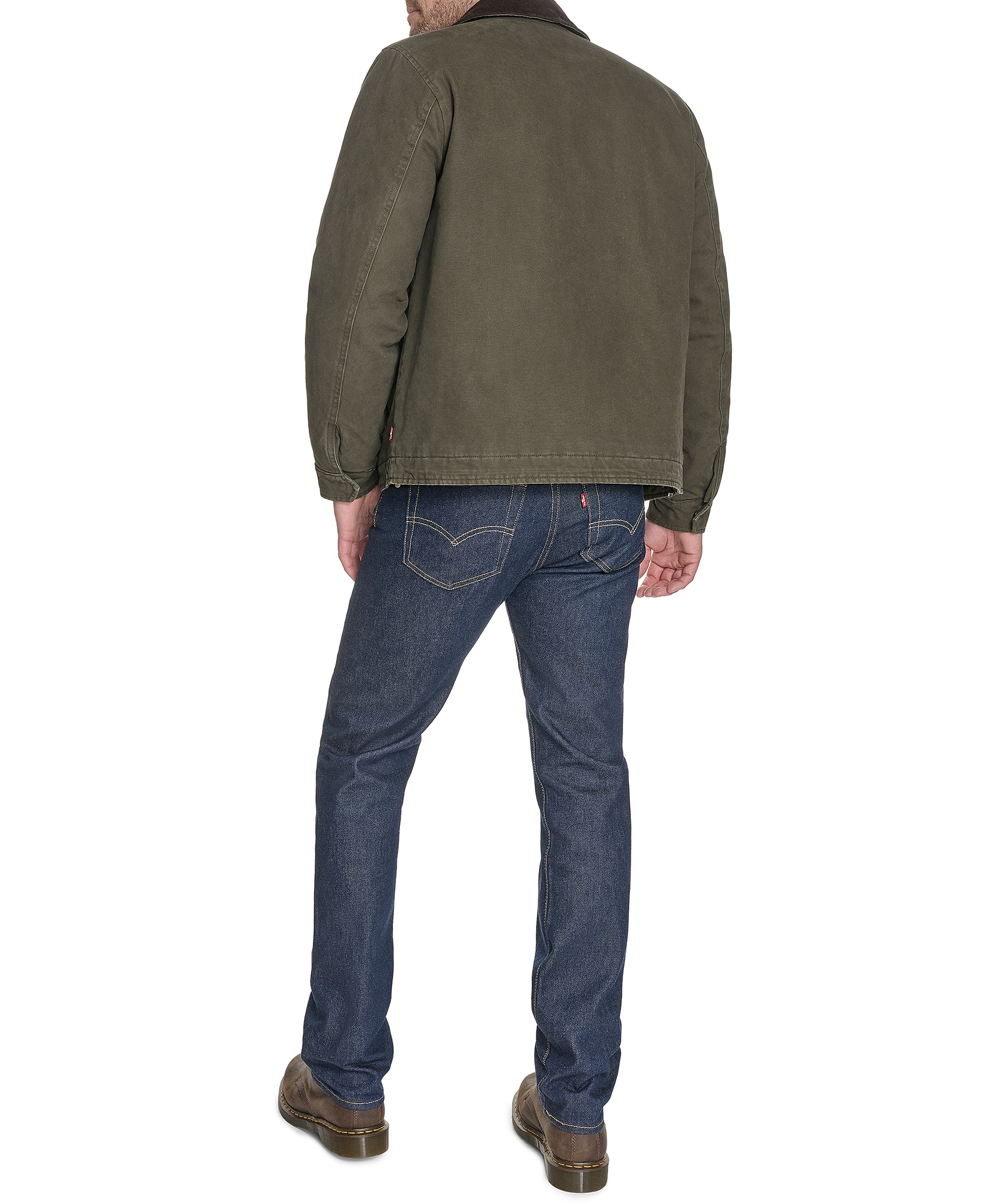 Levi's Men's Cotton Canvas Zip-Front Depot Jacket - Olive
