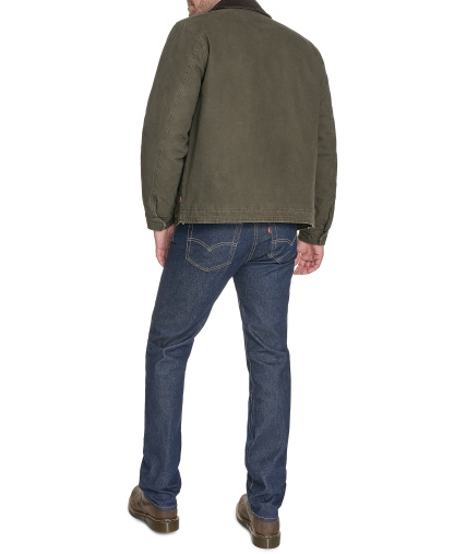 Levi's Men's Cotton Canvas Zip-Front Depot Jacket - Olive