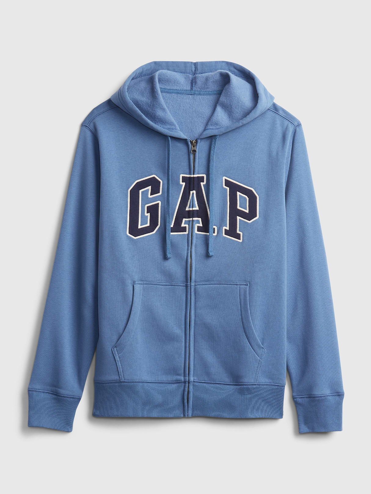 Adult VintageSoft Arch Logo Zip Hoodie - baltic blue