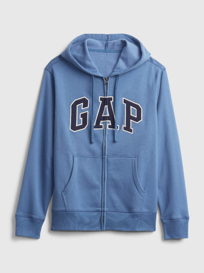 Adult VintageSoft Arch Logo Zip Hoodie - baltic blue