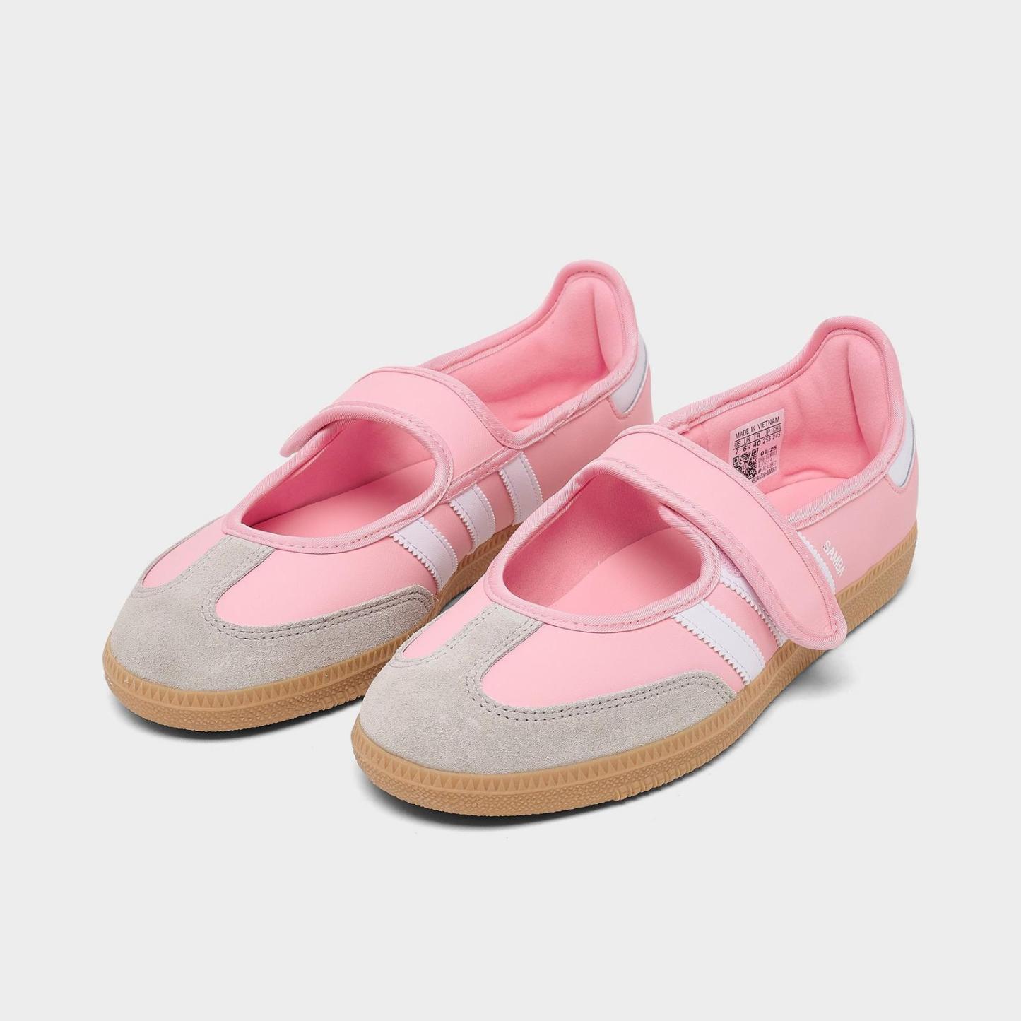 Girls' Big Kids' adidas Originals Samba Jane Casual Shoes - Light Pink/Cloud White/Gum - view 2