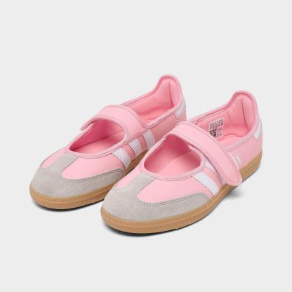 Girls' Big Kids' adidas Originals Samba Jane Casual Shoes - Light Pink/Cloud White/Gum - view 2