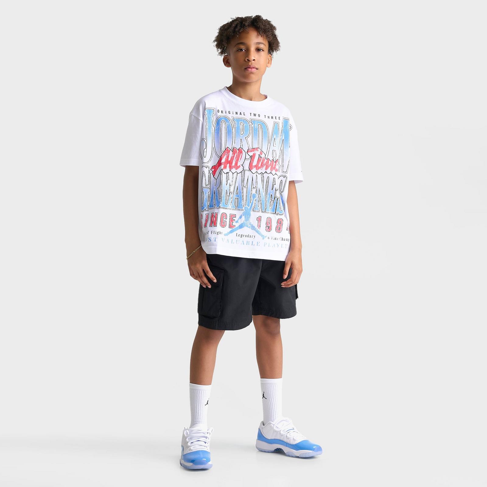 Big Kids' Jordan All Time Greatness Graphic T-Shirt - White - view 2