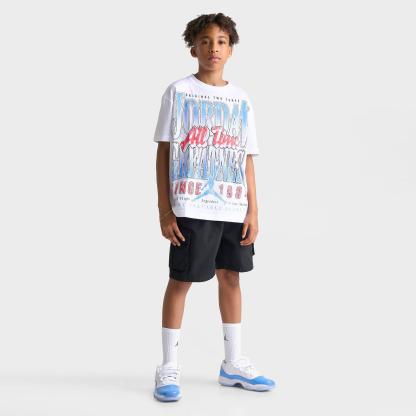 Big Kids' Jordan All Time Greatness Graphic T-Shirt - White - view 2