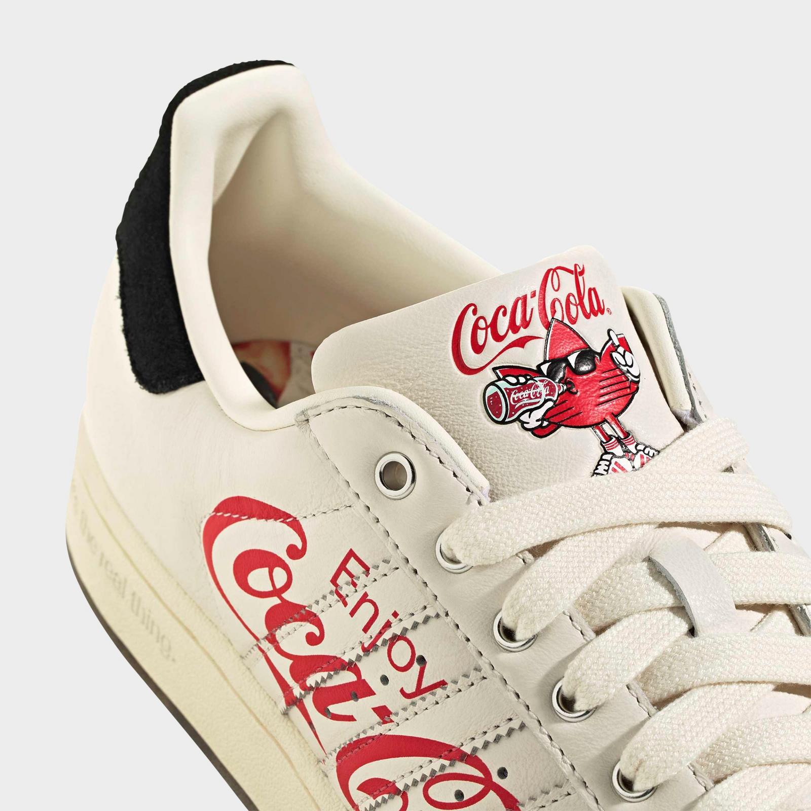 Men's adidas Originals x Coca-Cola Superstar II Casual Shoes - White/Cream/Red - view 3