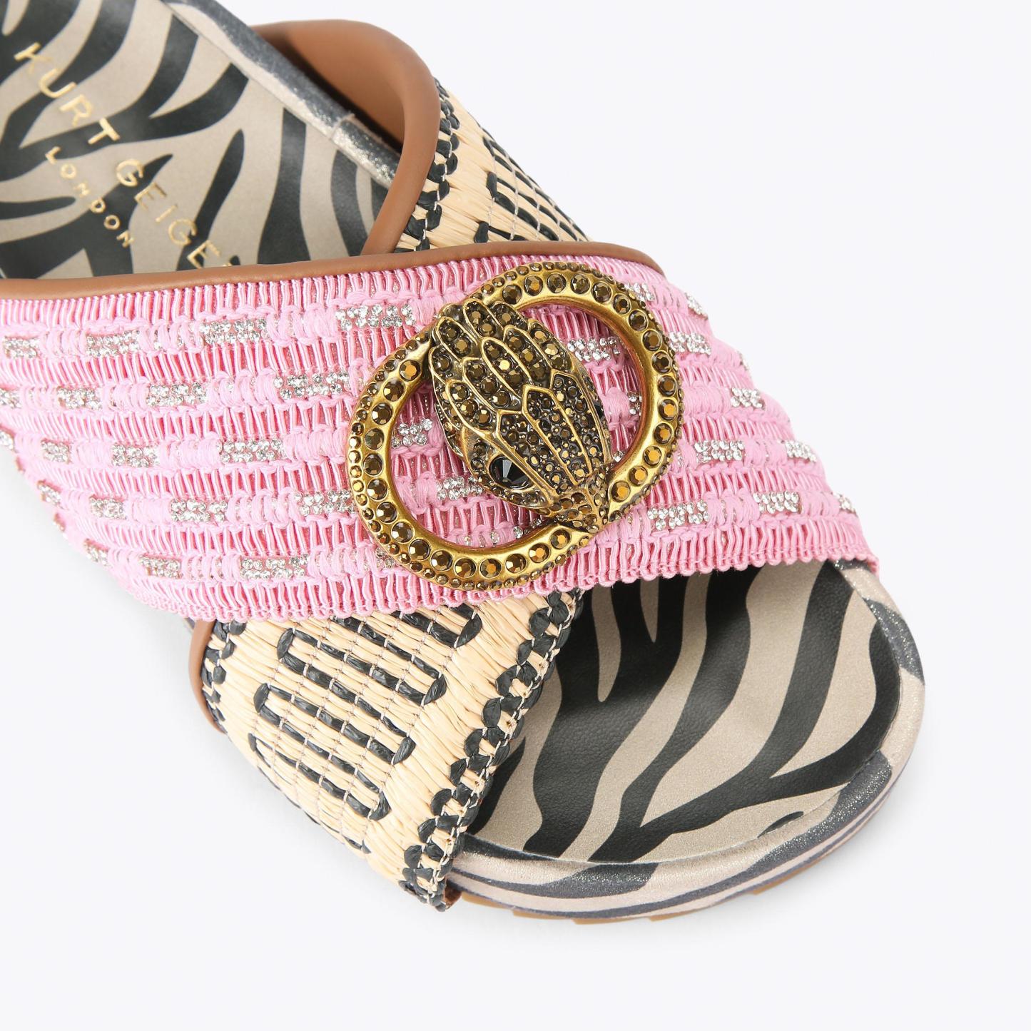 Kurt Geiger London Chelsea Cross Strap Sandal - Pink - view 5