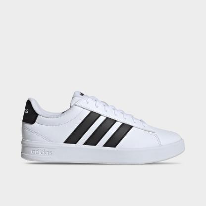 Men's adidas Grand Court Casual Shoes (Wide Width) - Cloud White/Core Black/Cloud White - view 1