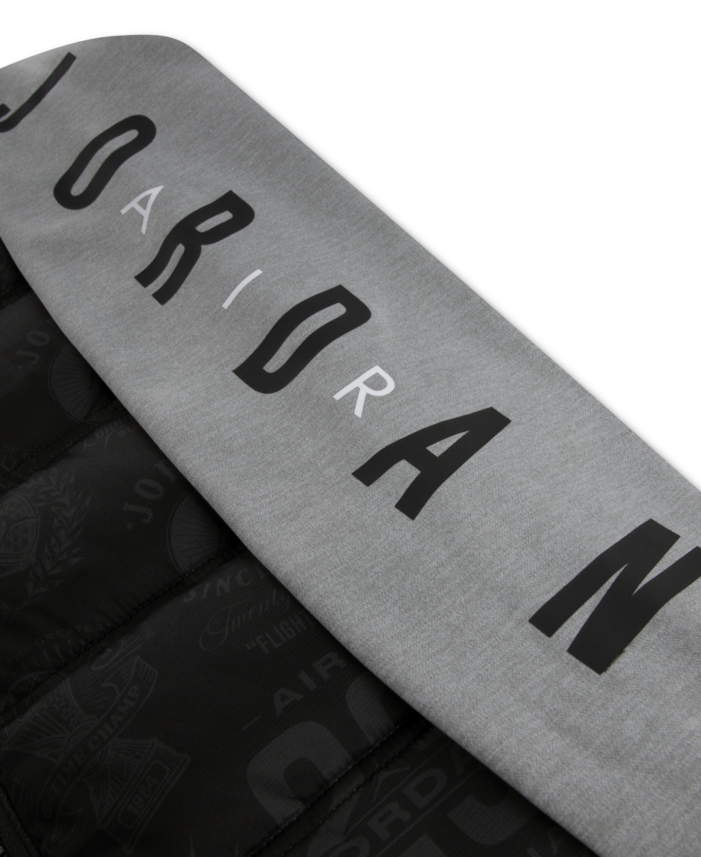 Jordan Boys' 8-20 Layered-Look Hooded Jacket - Black/Gray Heather
