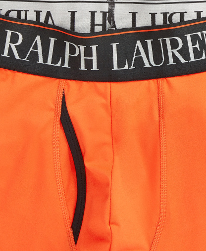 Polo Ralph Lauren Men's 3-Pack 4-D Flex Cool Microfiber Boxer Briefs - Black/Orange/Green