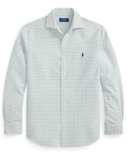 Polo Ralph Lauren Men's Classic-Fit Plaid Brushed Oxford Shirt - White Green Multi
