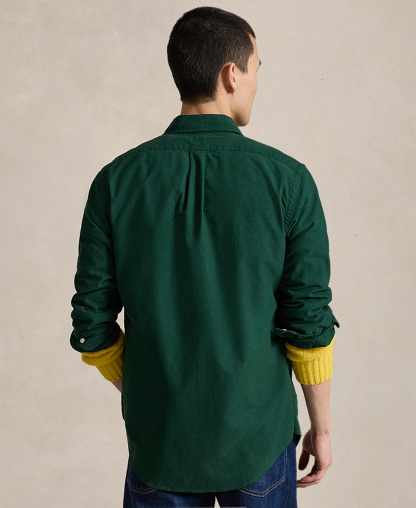 Polo Ralph Lauren Men's Garment-Dyed Oxford Shirt - Moss Agate