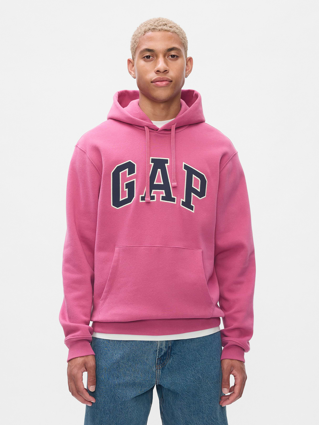 Adult VintageSoft Arch Logo Hoodie - RED VIOLET
