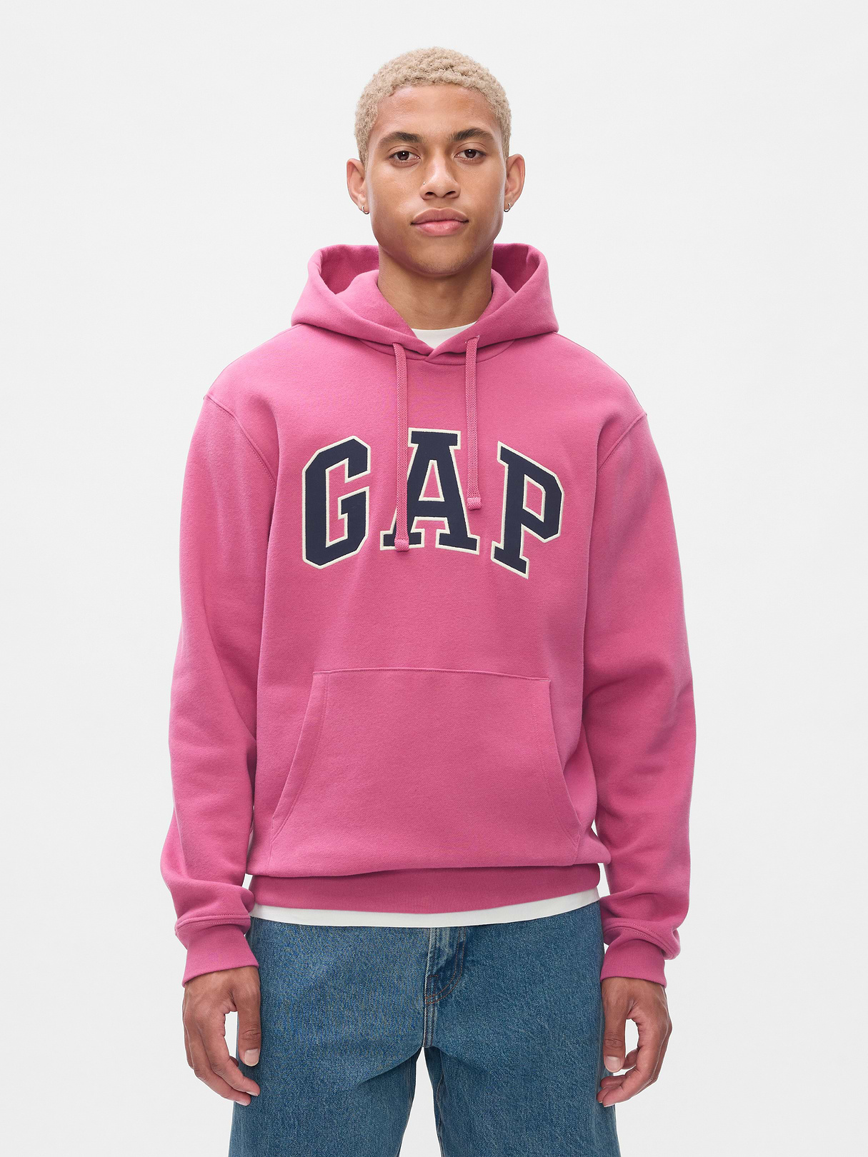 Adult VintageSoft Arch Logo Hoodie - RED VIOLET
