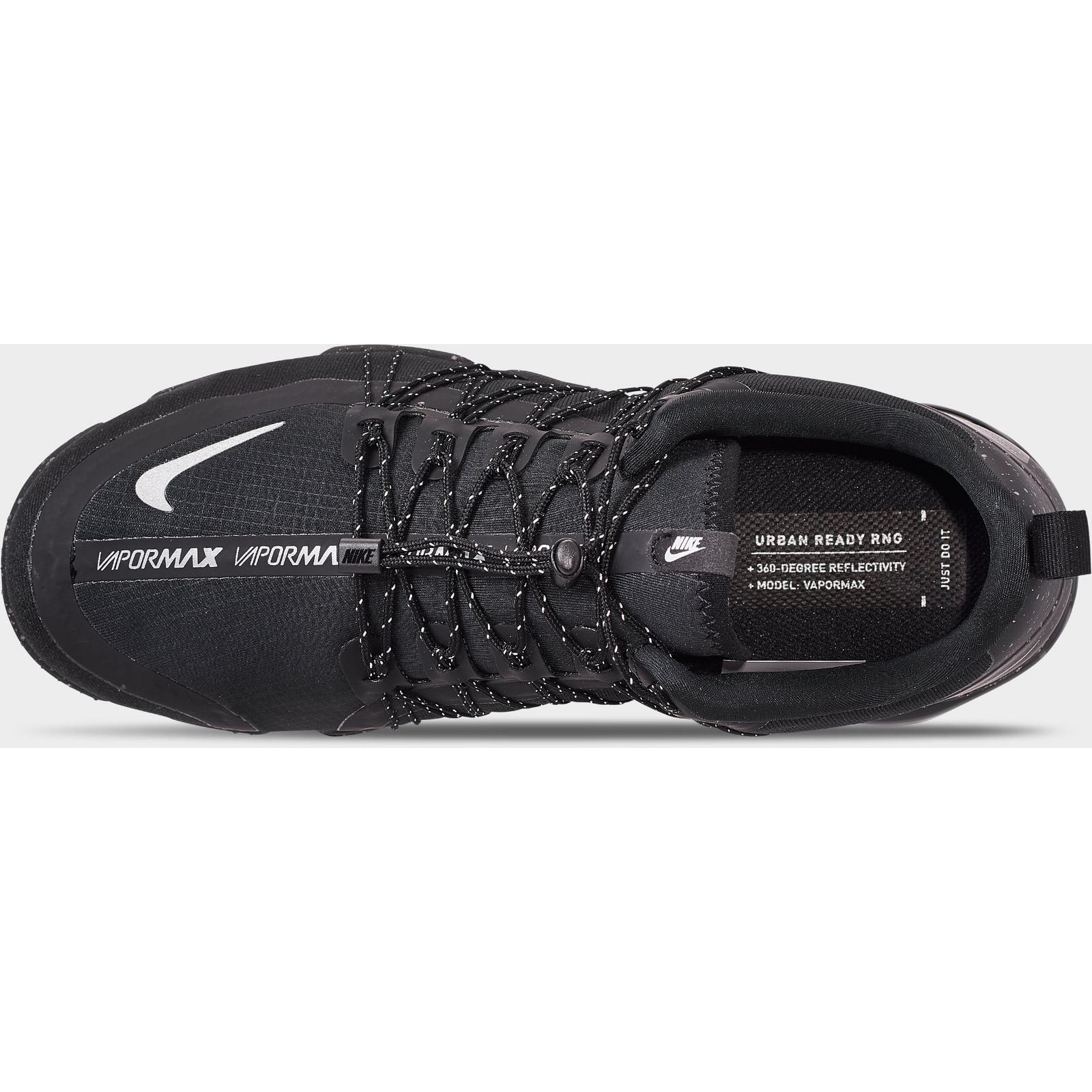 Men's Nike Air VaporMax Run Utility Running Shoes - Black/Reflective Silver/Black/Black