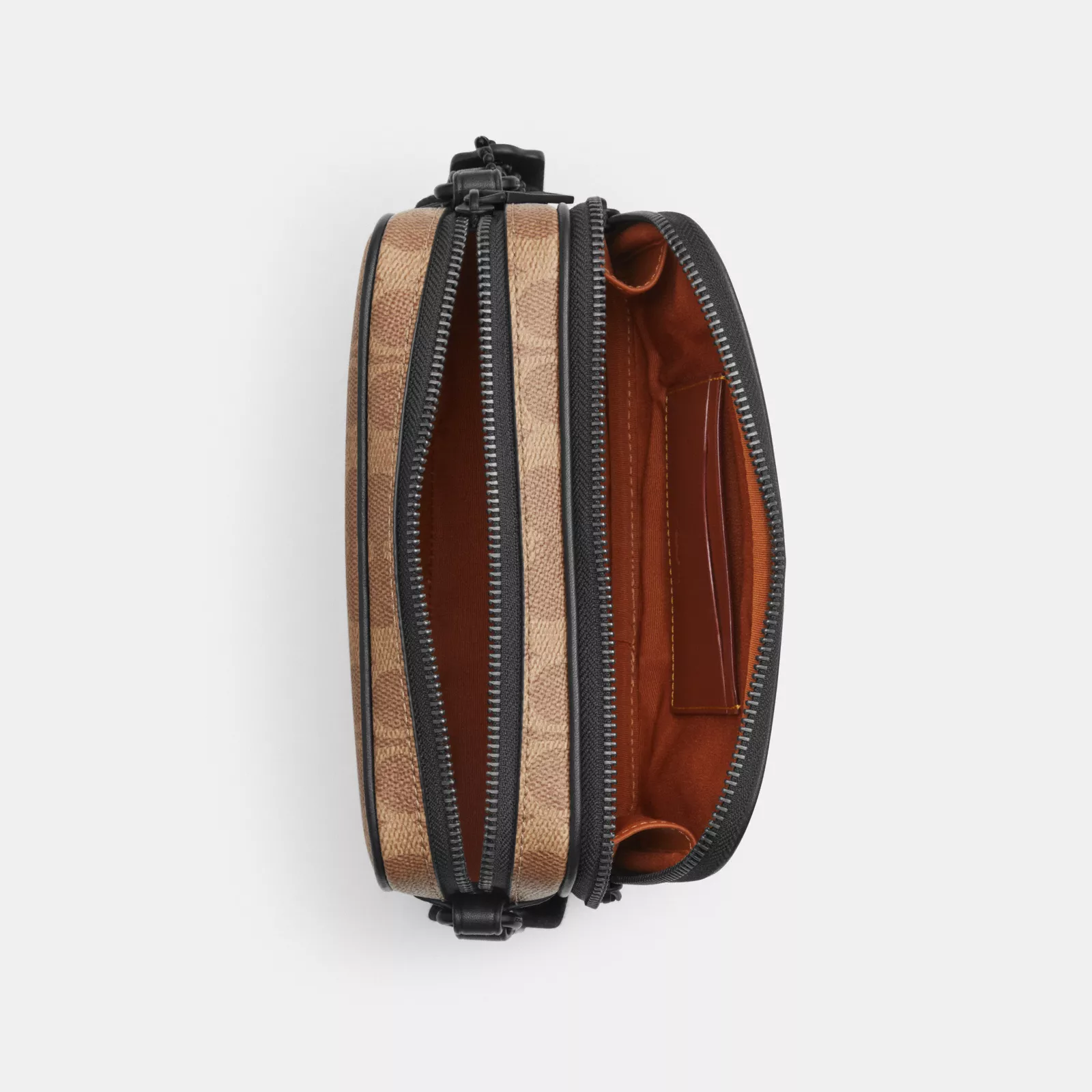 Colton Crossbody Bag 19 In Signature Canvas - Matte Black/Tan Black - view 3