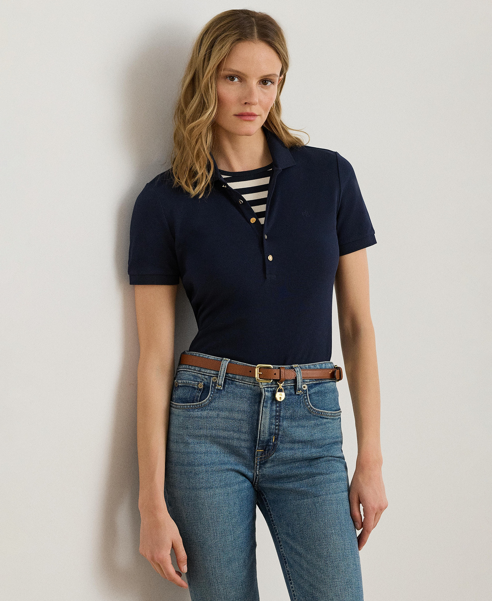 Lauren Ralph Lauren Piqué Polo Shirt - Lauren Navy