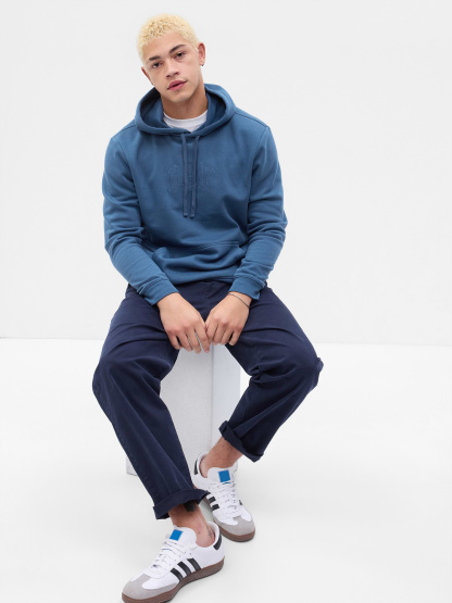 Adult VintageSoft Arch Logo Hoodie - tranquil blue