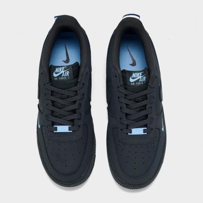 Big Kids' Nithtke Air Force 1 Low Casual Shoes - Black/Football Blue - Top view