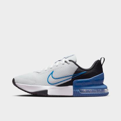 Men's Nithtke Air Max Alpha Trainer 6 Training Shoes - Part 1 - Off White/Black/White/Indigo Storm - Left shoe facing left. Outside of the shoe.