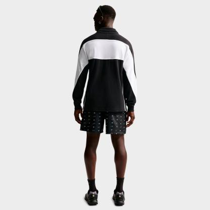 Men's Nike Sportswear Club Monogram Woven Flow Shorts - Black/White