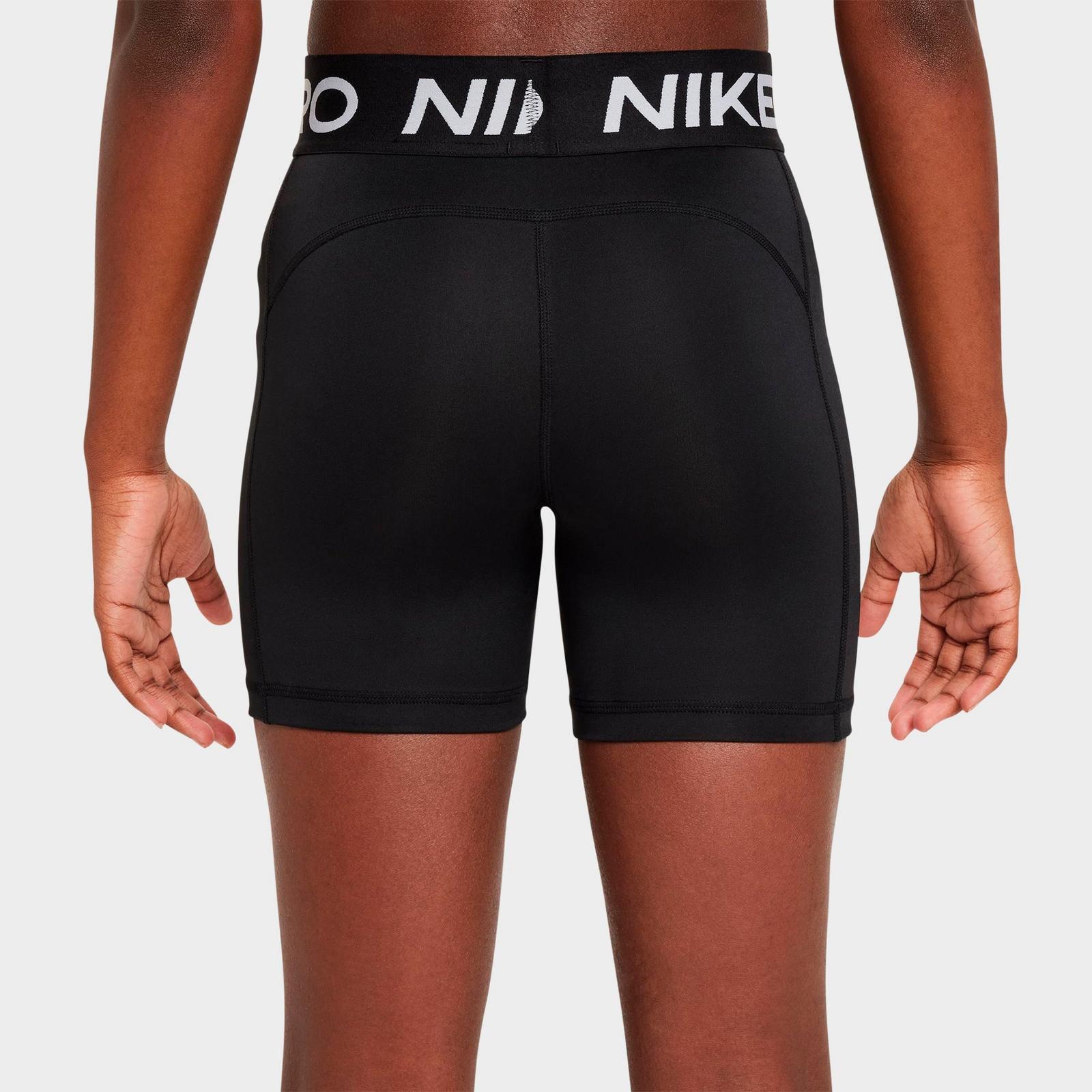 Girls' Big Kids' Nike Pro High-Waisted Bike Shorts - Black