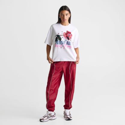 Women's Nithtke Sportswear Rose Charm Classic Loose T-Shirt - White