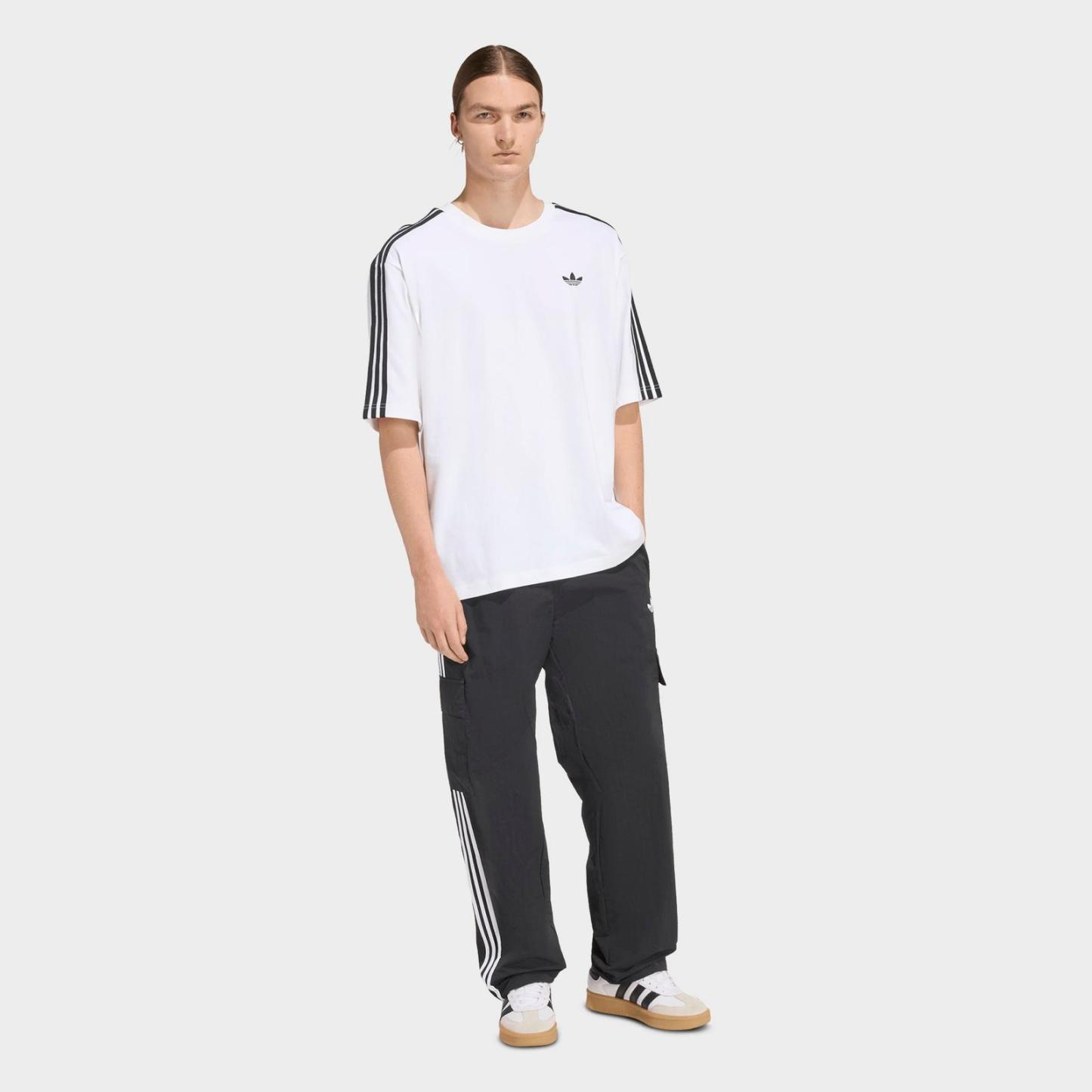 Men's adidas Originals adicolor 3-Stripes Oversized T-Shirt - White - view 2