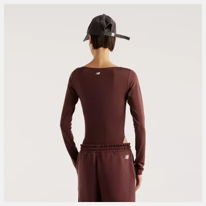 New Balance Trackside Long Sleeve Bodysuit, WS62Y3THYLR