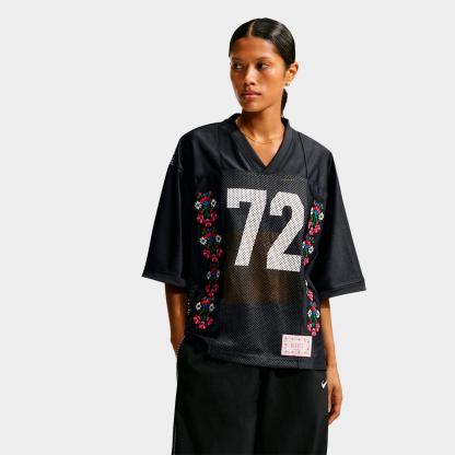 Women's Nithtke Sportswear '72 Oversized Short-Sleeve Graphic Jersey - Off Noir/White