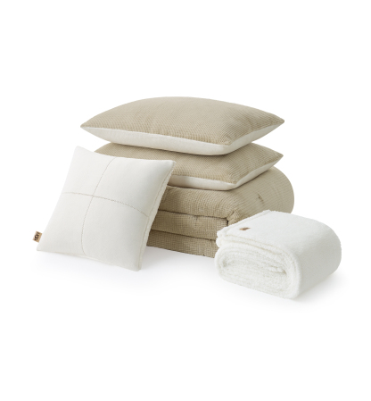 UGG® Brody Reversible Comforter Sets - Birch
