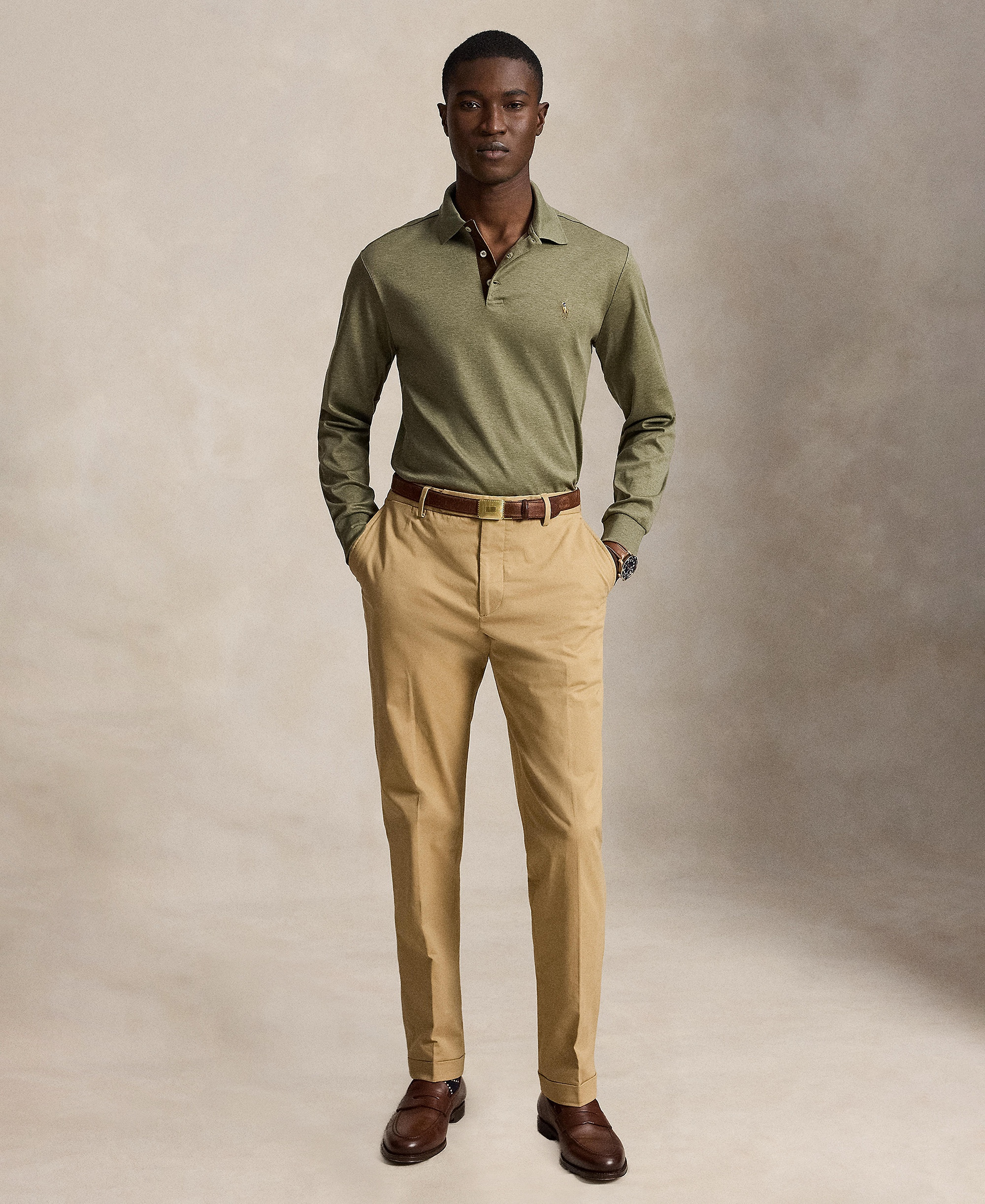 Polo Ralph Lauren Men's Classic-Fit Polo Shirt - Light Green Heather