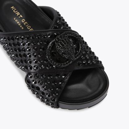 Kurt Geiger London Chelsea Drench Cross Strap Sandal - Black - view 5