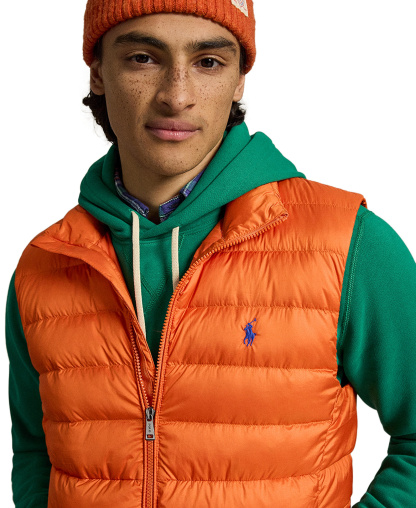 Polo Ralph Lauren Men's The Colden Packable Down Vest - College Orange