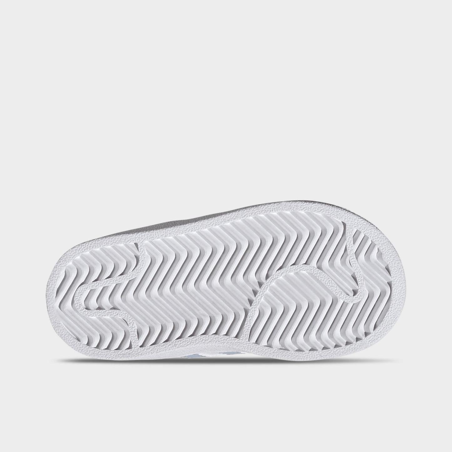 Kids' Toddler adidas Originals Superstar Casual Shoes - White/Crystal Sky/White - view 6