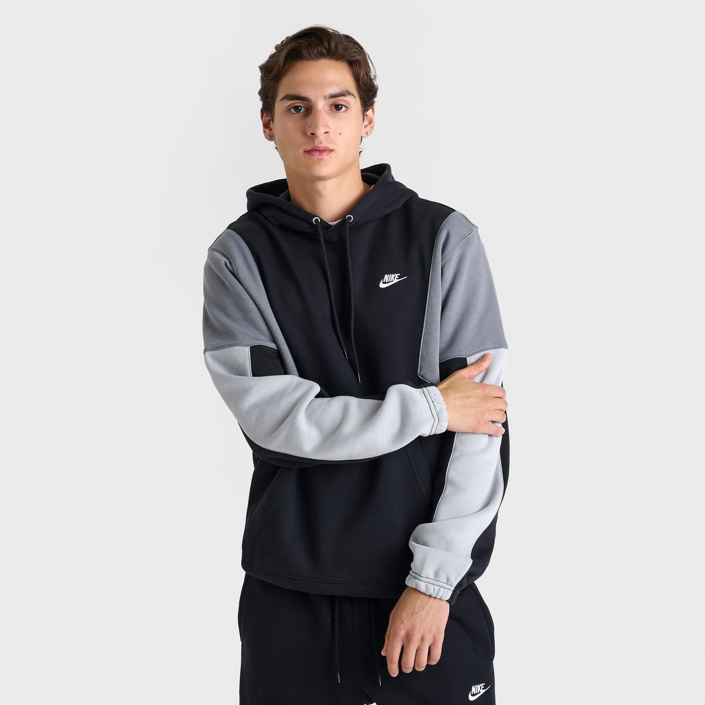 Men's Nithtke Club Fleece Tracksuit Pullover Hoodie - Black/Grey