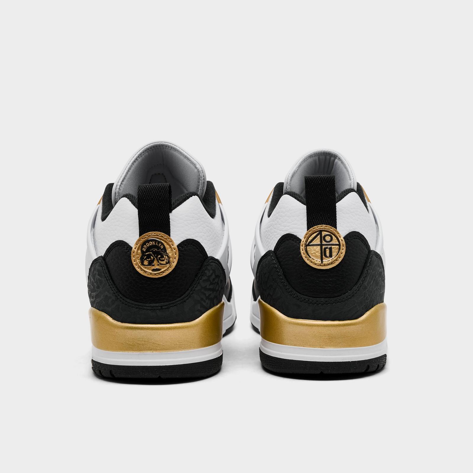 Men's Jordan Spizike Low Casual Shoes - White/Metallic Gold/Black - view 4