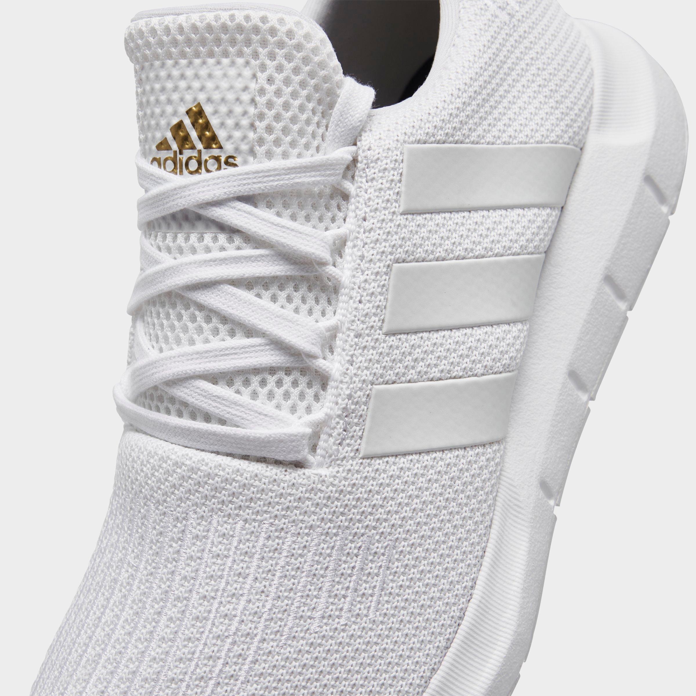 Women's adidas Swift Run 1.0 Casual Shoes - Cloud White/Cloud White/Gold Metallic - Detail shot