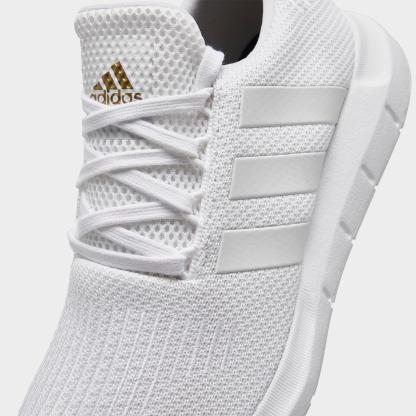 Women's adidas Swift Run 1.0 Casual Shoes - Cloud White/Cloud White/Gold Metallic - Detail shot