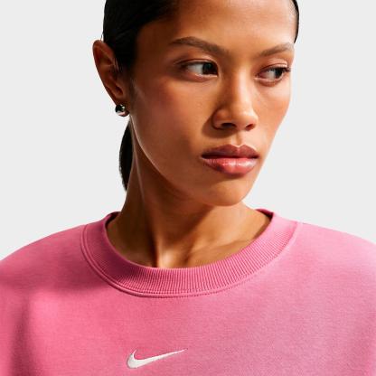 Women's Nithtke Sportswear Phoenix Fleece Over-Oversized Crewneck Sweatshirt - Peony/Sail