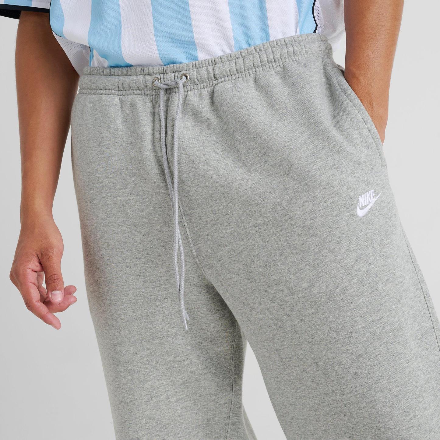Men's Nithtke Sportswear Club Fleece Bungee Jogger Pants - Dark Grey Heather/Light Smoke Grey/White