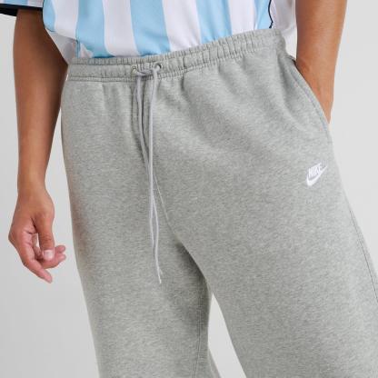 Men's Nithtke Sportswear Club Fleece Bungee Jogger Pants - Dark Grey Heather/Light Smoke Grey/White