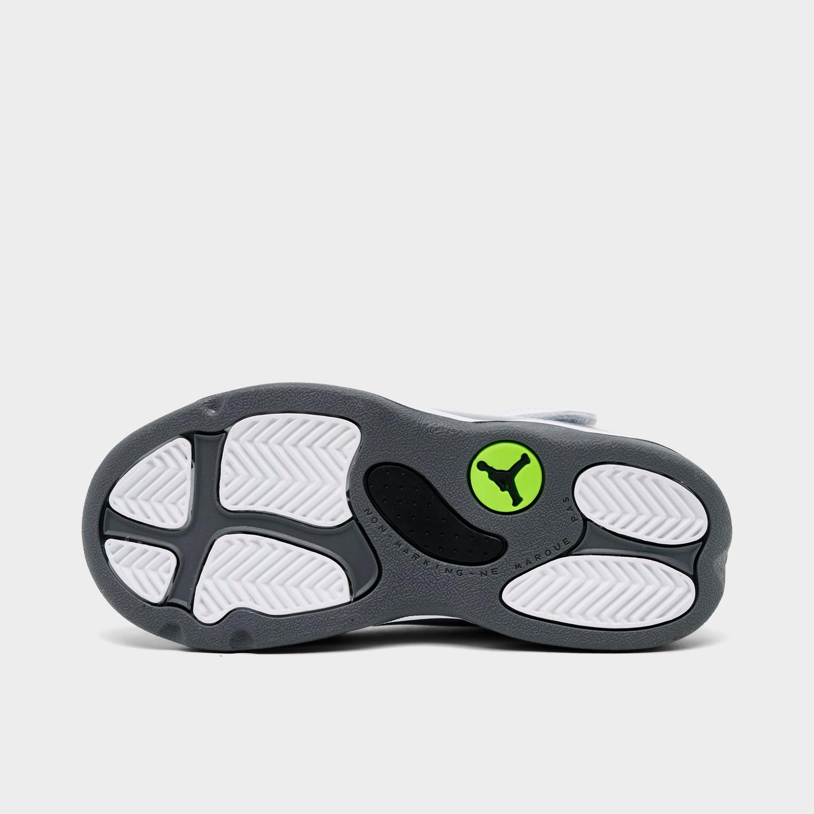 Kids' Toddler Air Jordan 6 Rings Basketball Shoes - White/Grey - Left shoe facing left. Outside of the shoe. - view 6